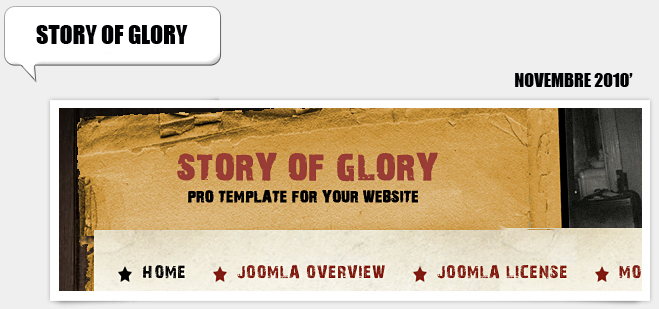 Шаблон Story Of Glory для Joomla от GlobbersThemes