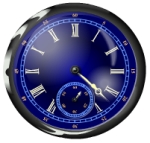 Часы для сайта - тёмно-синие