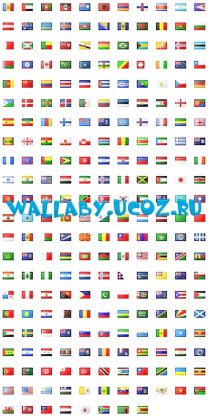 Иконки флагов стран мира для сайта